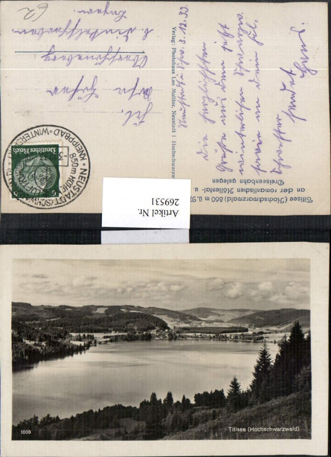 269531,Titisee Hochschwarzwald Totale See
