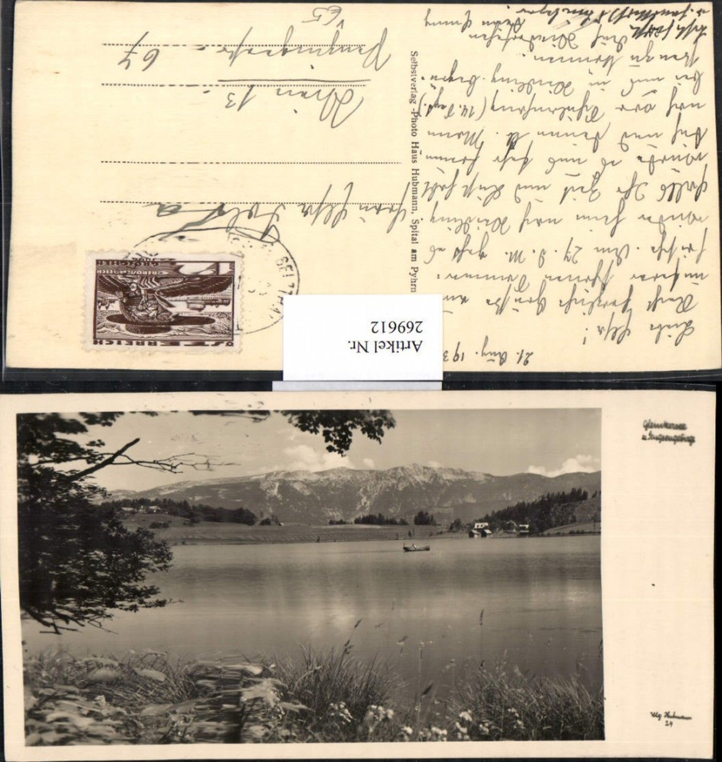 269612,Roßleithen Gleinkersee m. Sengsengebirge Ruderboot pub Hubmann 24