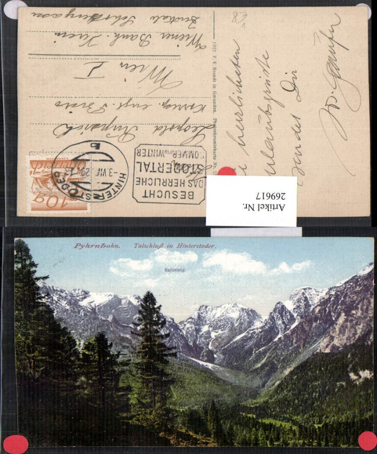 269617,Hinterstoder Pyhrnbahn Talschluss pub F.E. Brandt