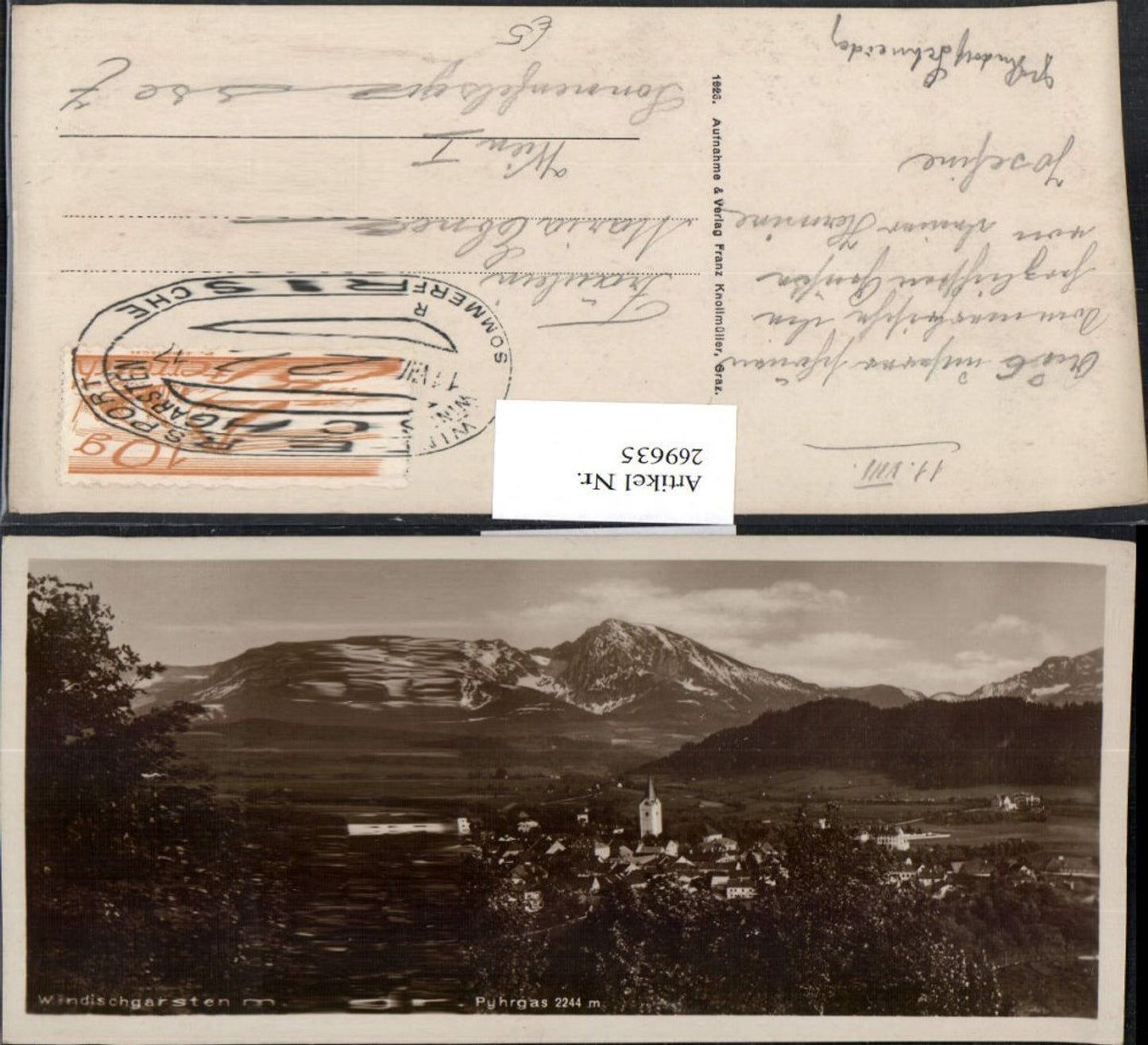 269635,Windischgarsten Totale m. Gr. Pyhrgas Bergkulisse