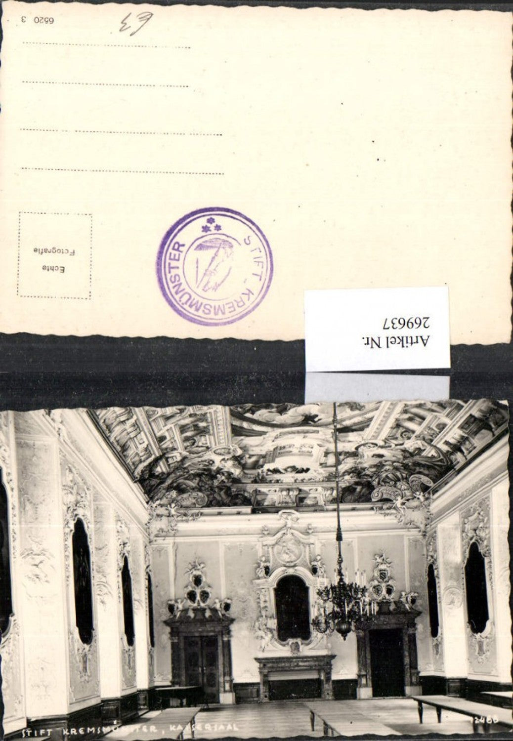269637,Kremsmünster Stift Innenansicht Kaisersaal