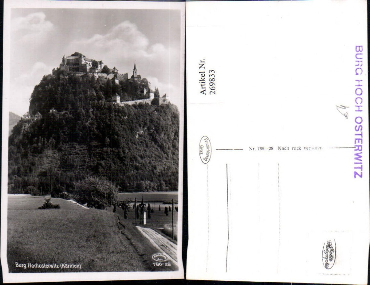 269833,Burg Hochosterwitz Wegpartie Bildstöckl