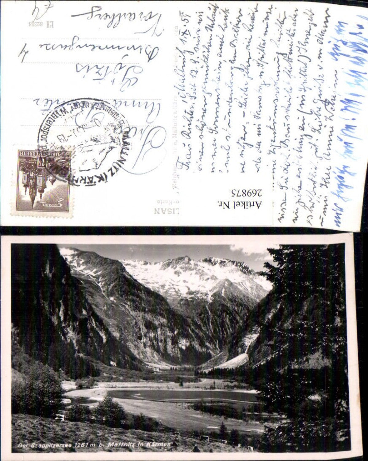 269875,Der Stappitzer-See b. Mallnitz Bergkulisse