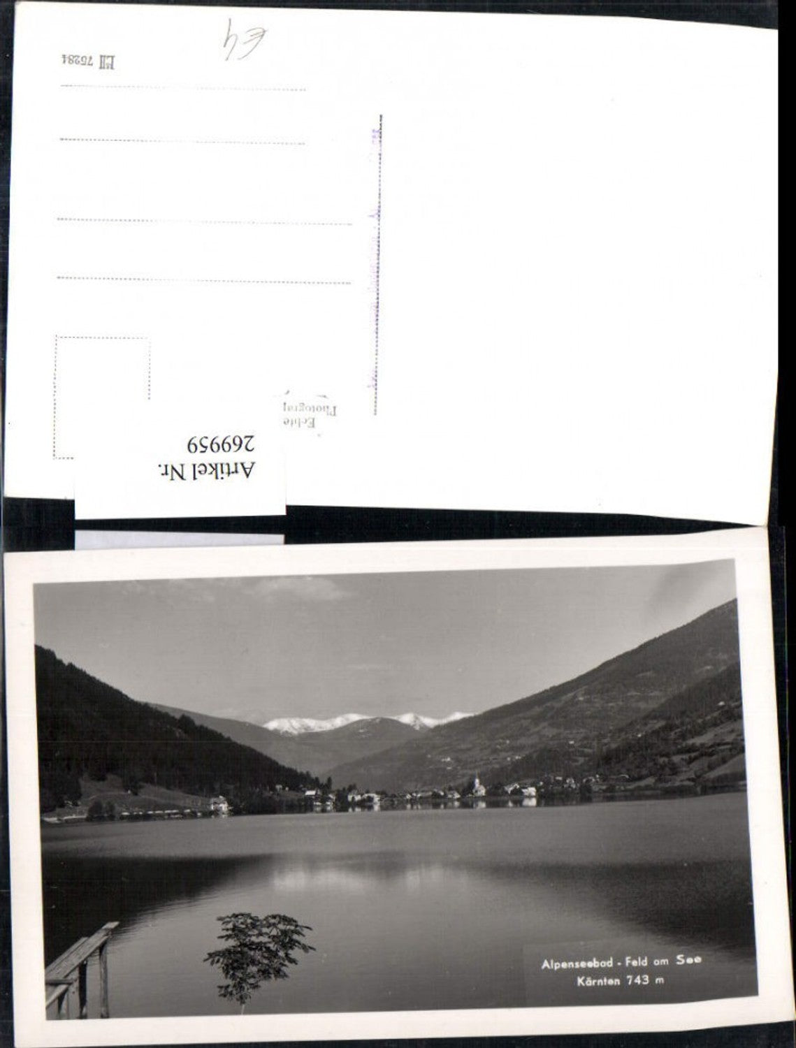 269959,Feld am See Teilansicht Bergkulisse