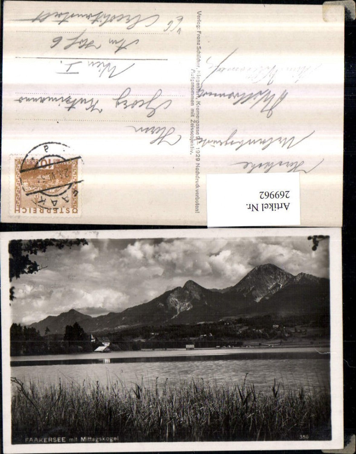 269962,Faakersee b. Faak am See m. Mittagskogel Bergkulisse pub Franz Schilcher 356