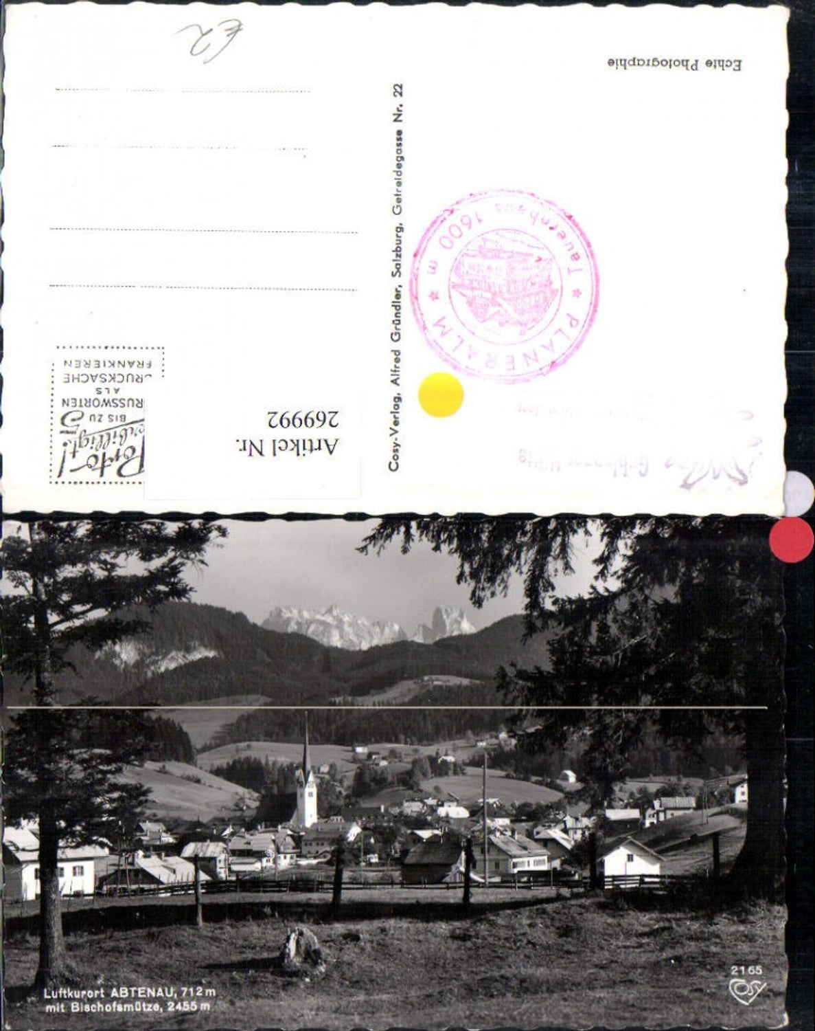 269992,Abtenau Totale m. Bischofsmütze Bergkulisse pub Cosy 2165