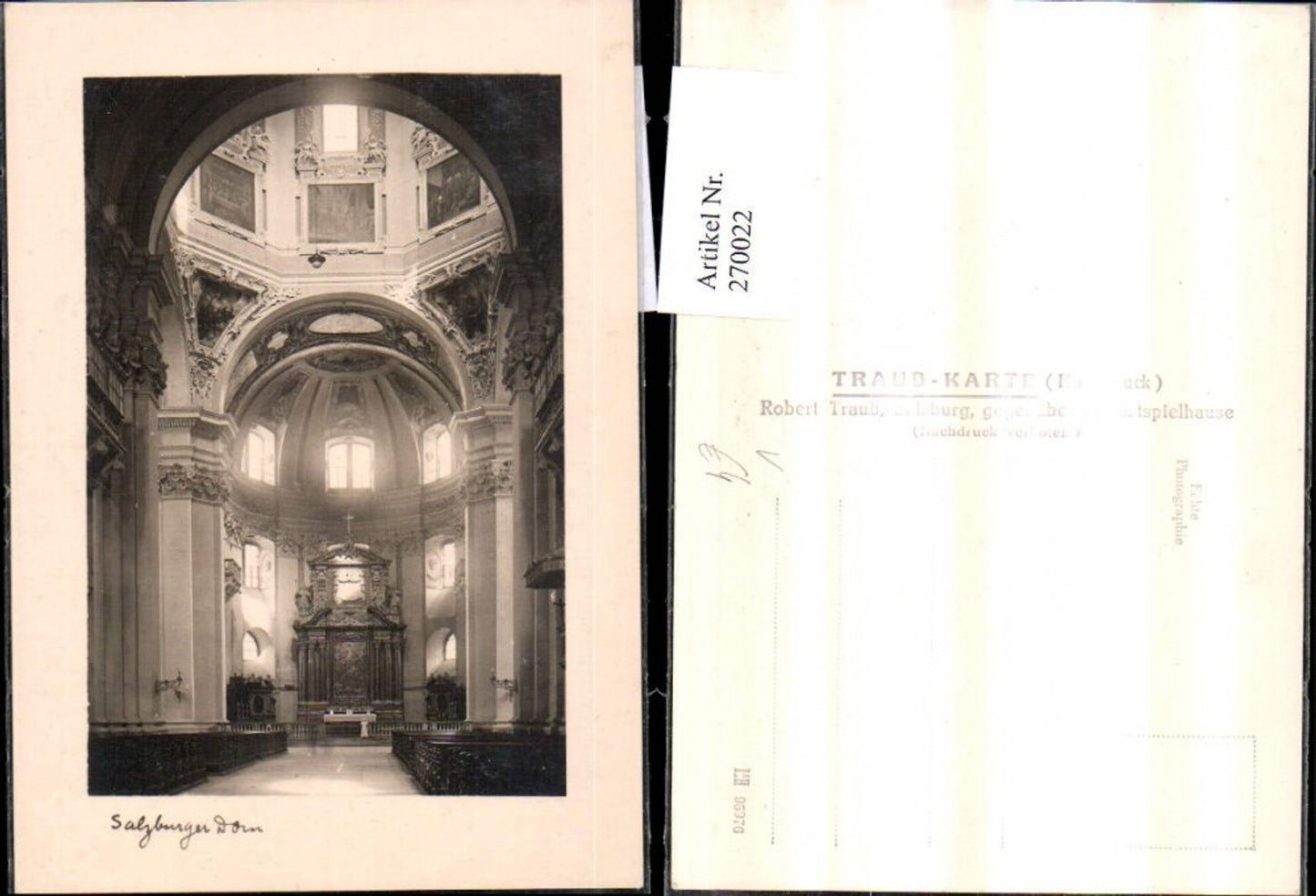 270022, Salzburg Cathedral interior view pub Robert Traub