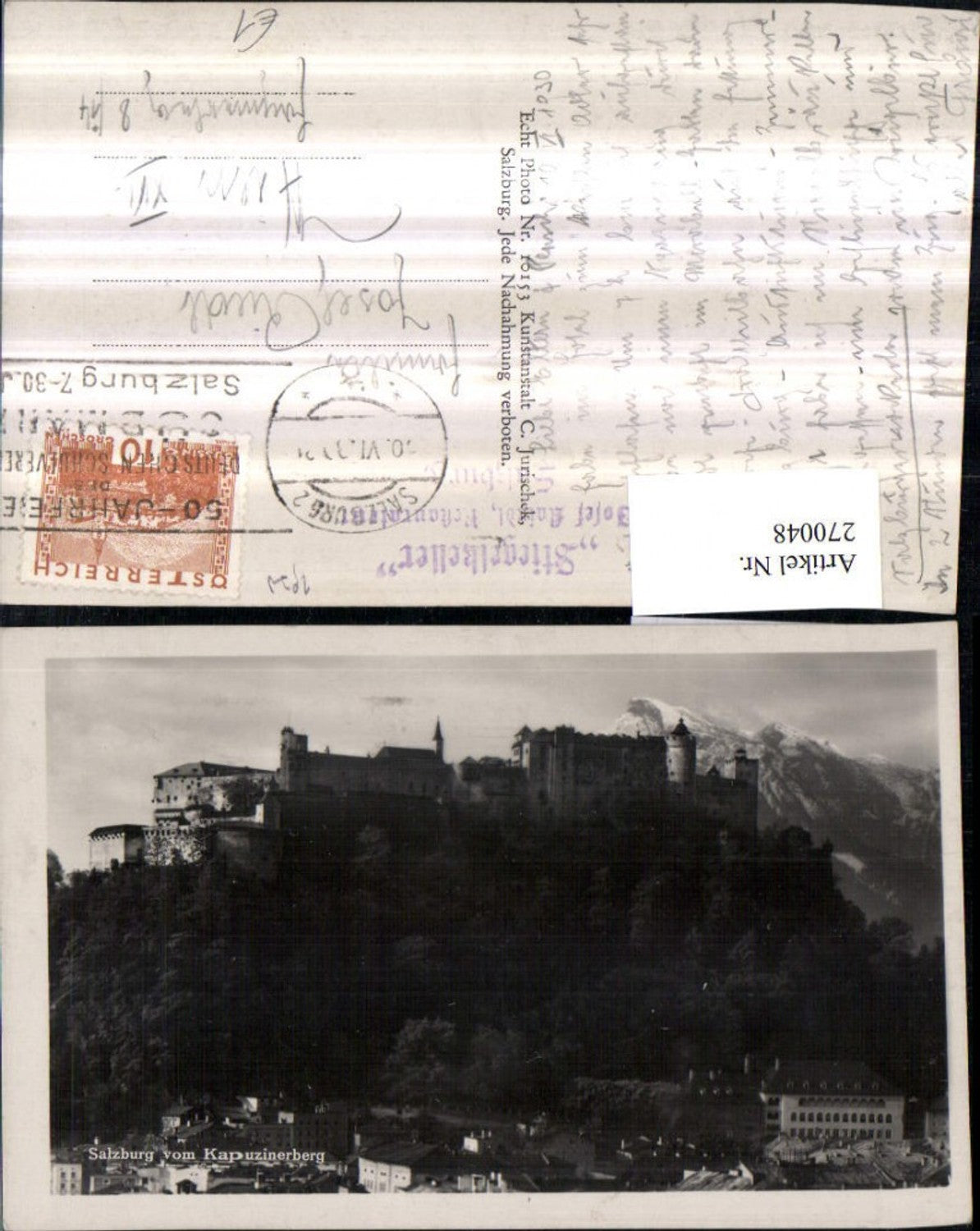 270048, Salzburg Hohensalzburg Fortress from the Kapuzinerberg
