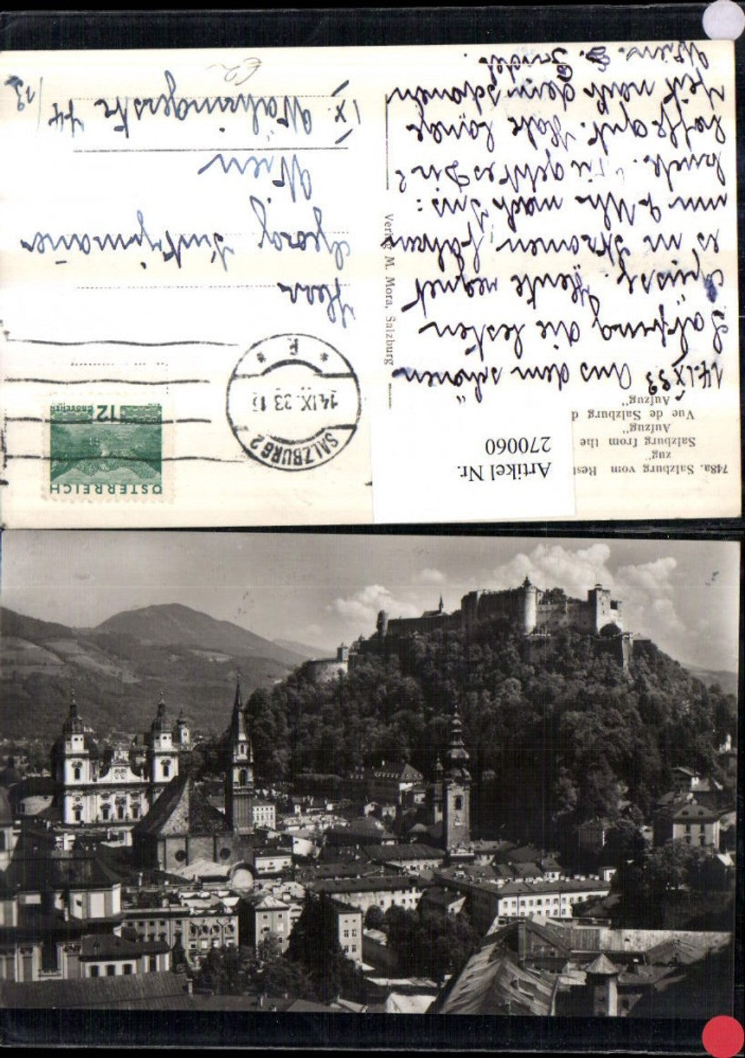 270060, Salzburg partial view with fortress