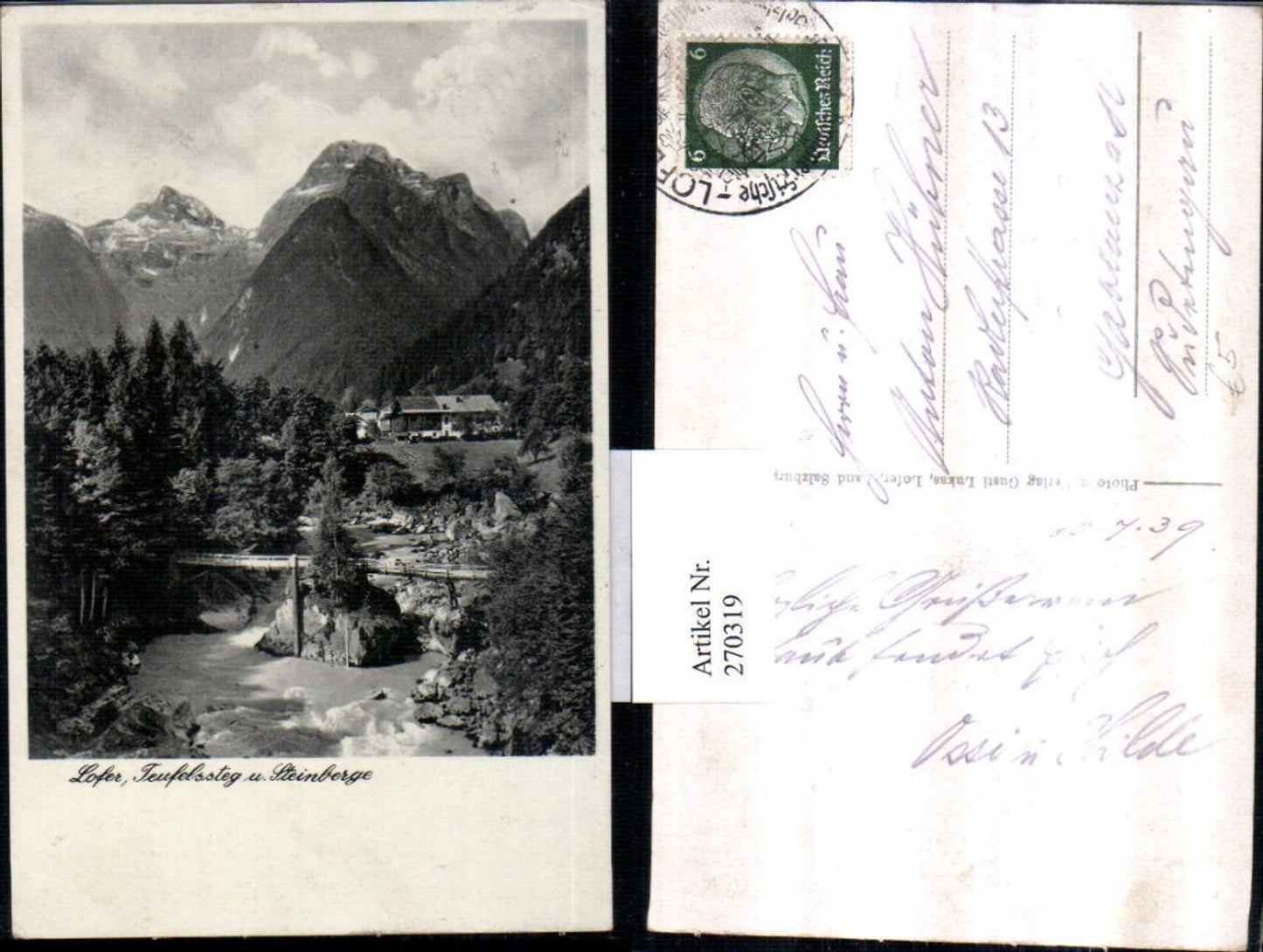 270319,Lofer Teufelssteg u. Steinberge Bergkulisse