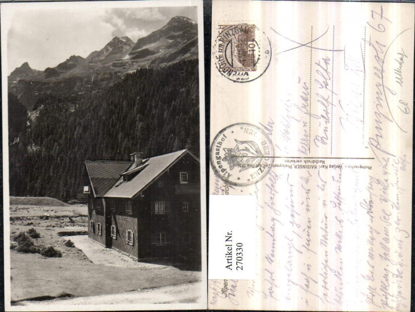 270330,Alpengasthof Enzingerboden im Stubachtal b. Uttendorf