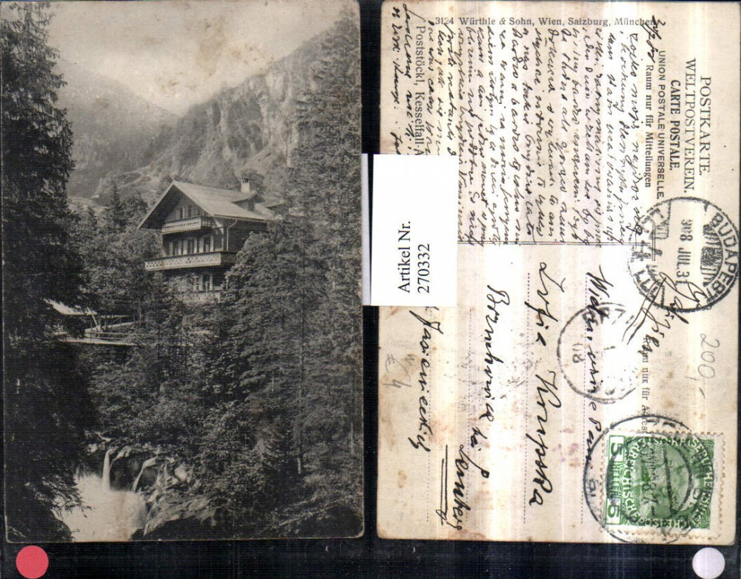 270332,Poststöckl Kesselfall Alpenhaus b. Kaprun