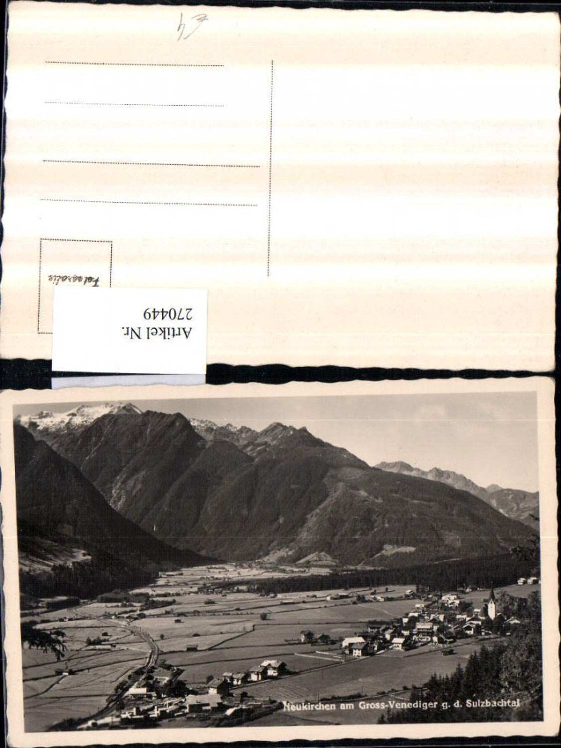 270449,Neukirchen am Großvenediger Totale geg. d. Sulzbachtal Bergkulisse