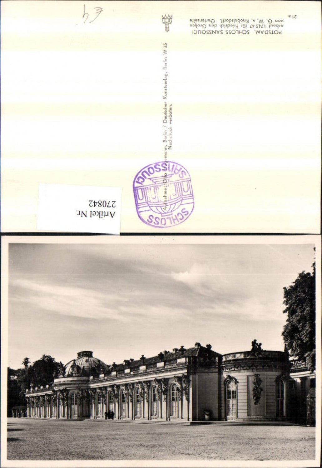 270842, Potsdam Sanssouci Palace