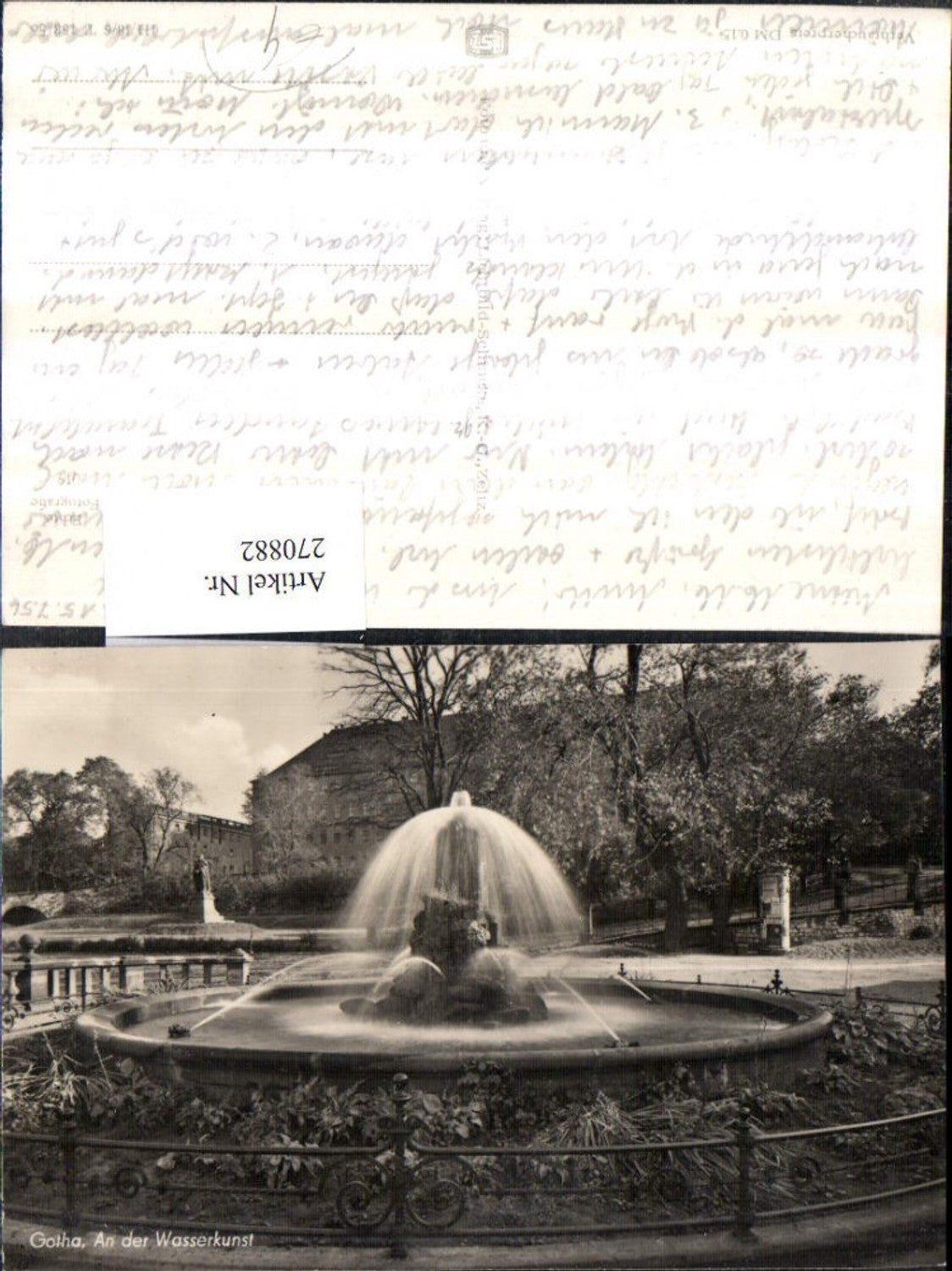 270882,Gotha An der Wasserkunst Springbrunnen Brunnen