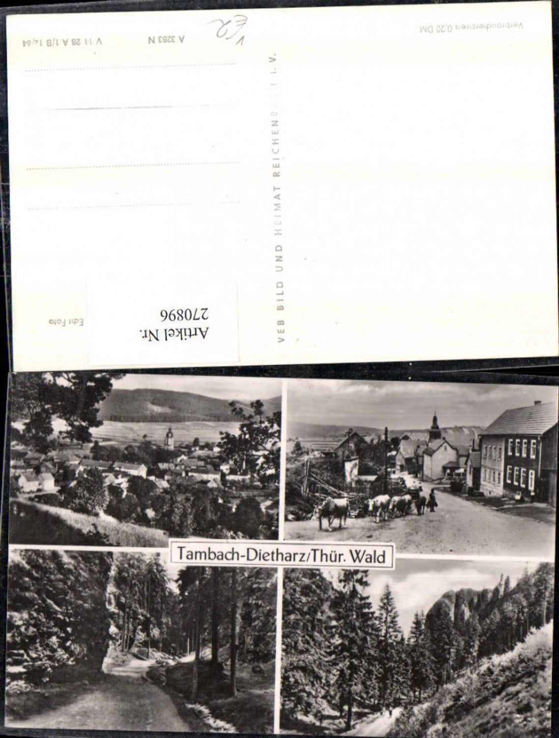 270896,Tambach-Dietharz im Thüringer Wald Totale Straßenansicht Partien pub VEB