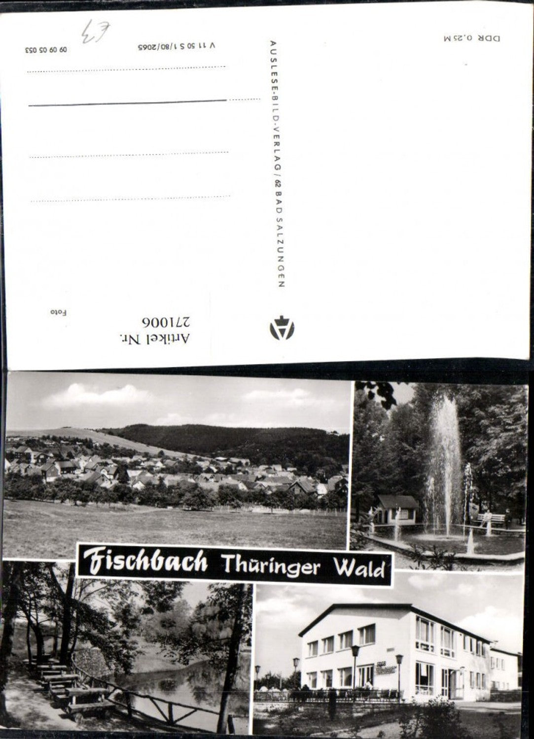 271006, Fischbach Total Fountain FDGB Recreation Home Multi-view postcard