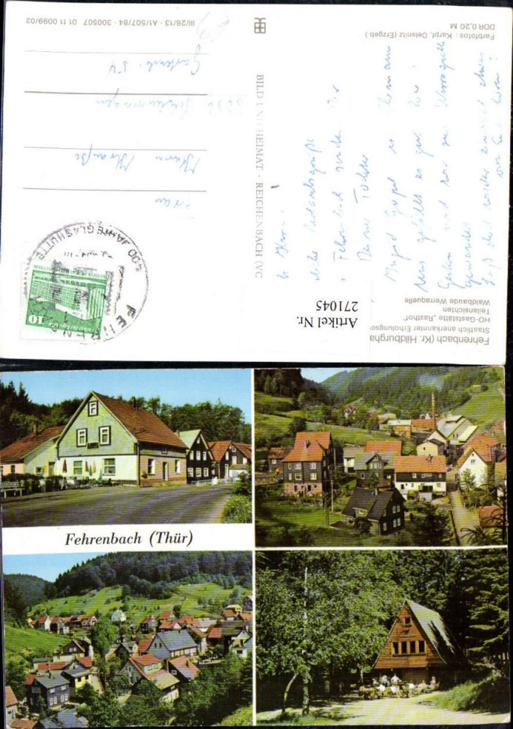 271045, Fehrenbach Total HO-Gaststätte Rasthof Waldbaude Werraquelle Multiview map