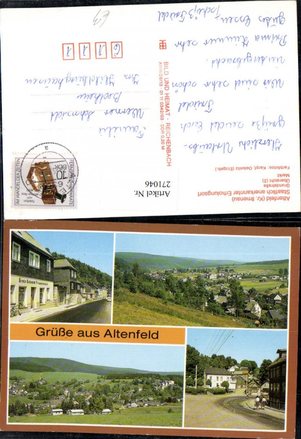 271046,Altenfeld Totale Markt Friseurmeister Erwin Schmidt Straßenansicht Mehrbildkarte