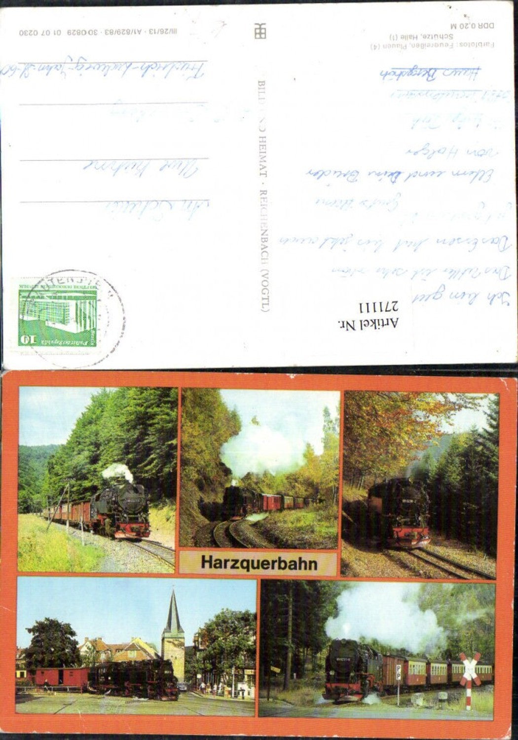 271111,Harzquerbahn Lokomotive Nordhausen – Wernigerode Mehrbildkarte