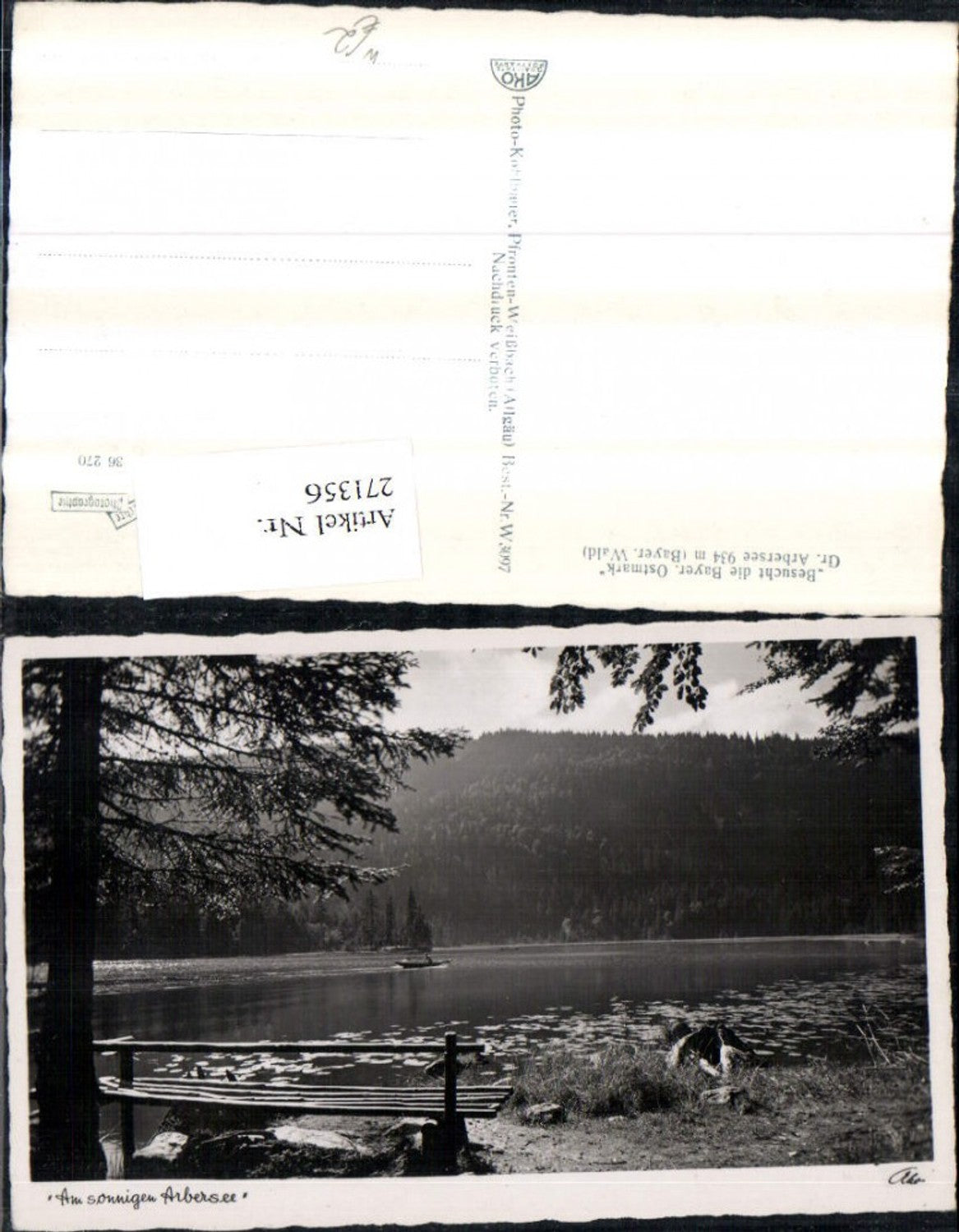 271356,Großer Arbersee See b. Bayerisch Eisenstein Partie