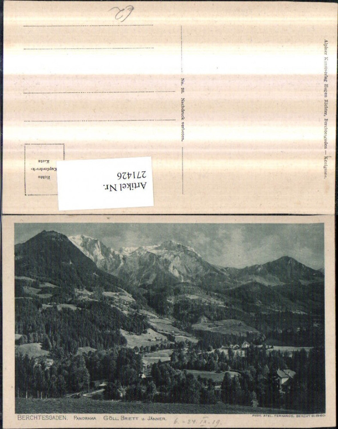 271426,Berchtesgaden Panorama m. Göll Brett u. Jänner Bergkulisse