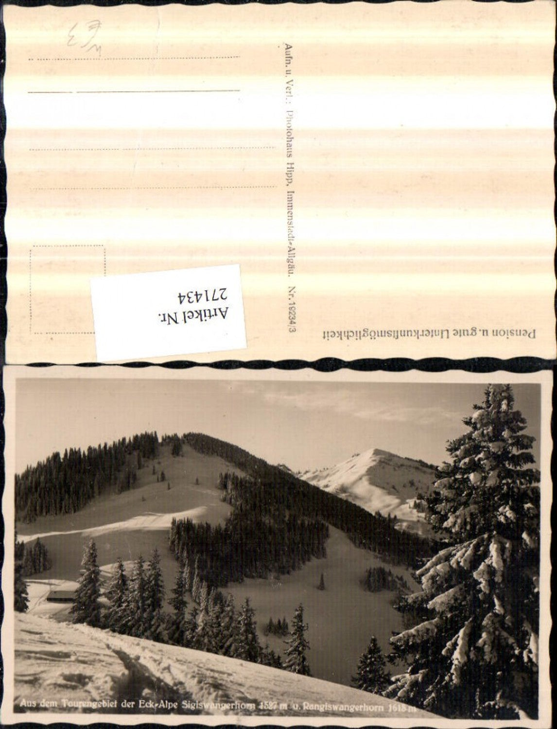 271434,Eck-Alpe Sigiwangerhorn u. Rangiswangerhorn Bergkulisse Winterbild b. Ofterschwang