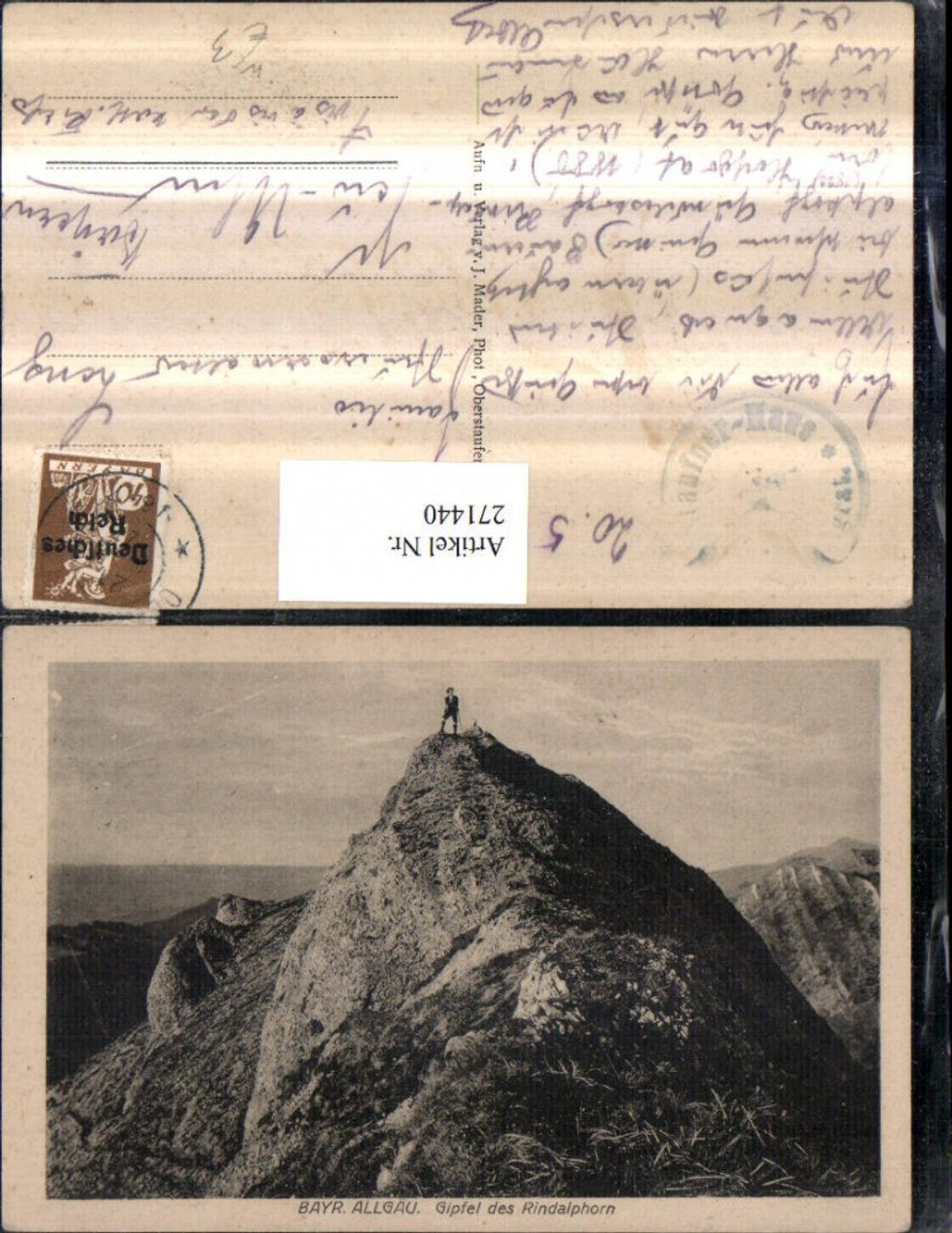 271440,Bayerisches Allgäu Gipfel des Rindalphorn Bergkulisse b. Oberstaufen
