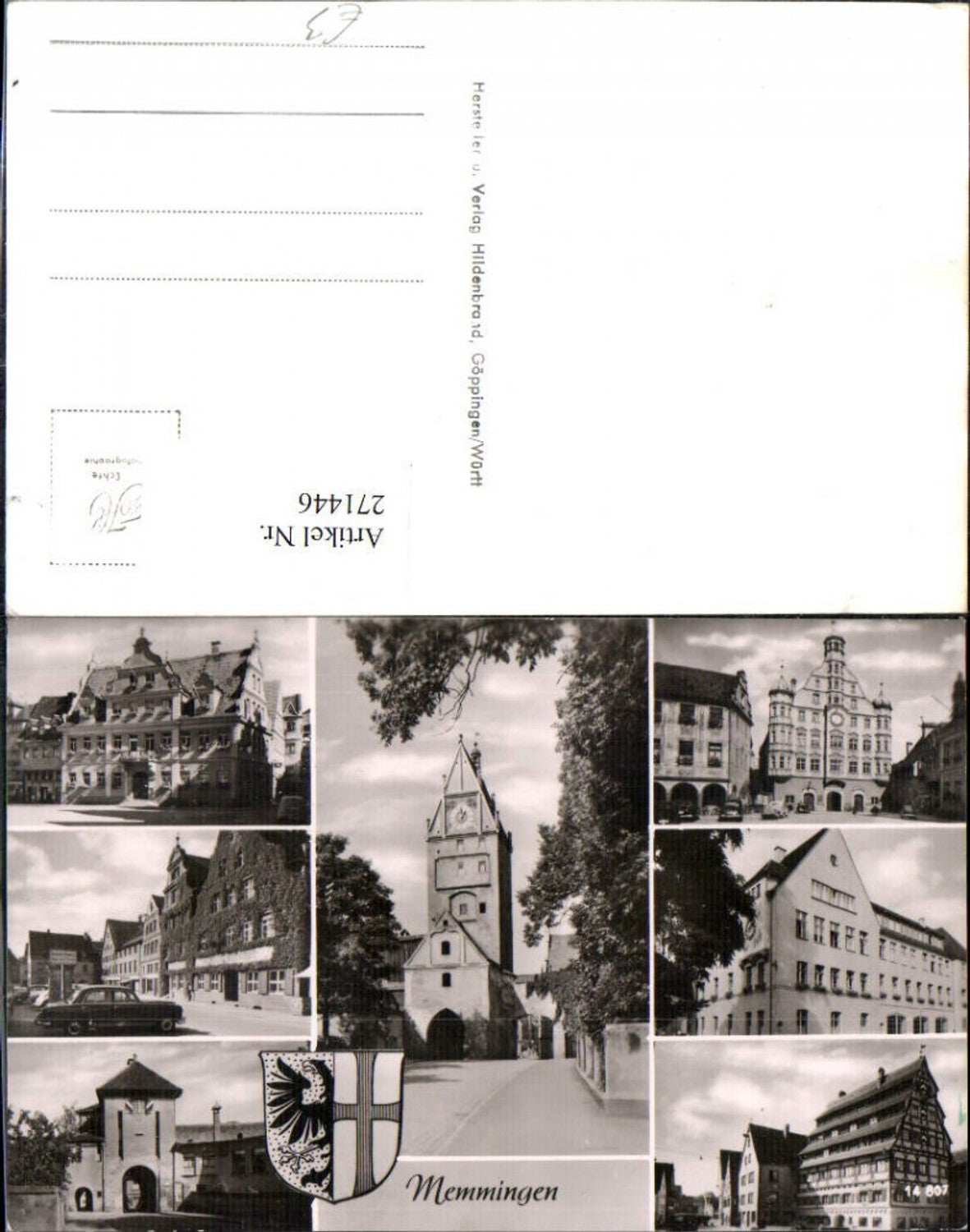 271446,Memmingen Rathaus Straßenansicht Turm Mehrbildkarte