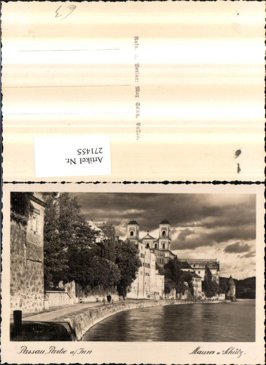 271455,Passau Partie am Inn Maurer u. Schütz Kirchentürme