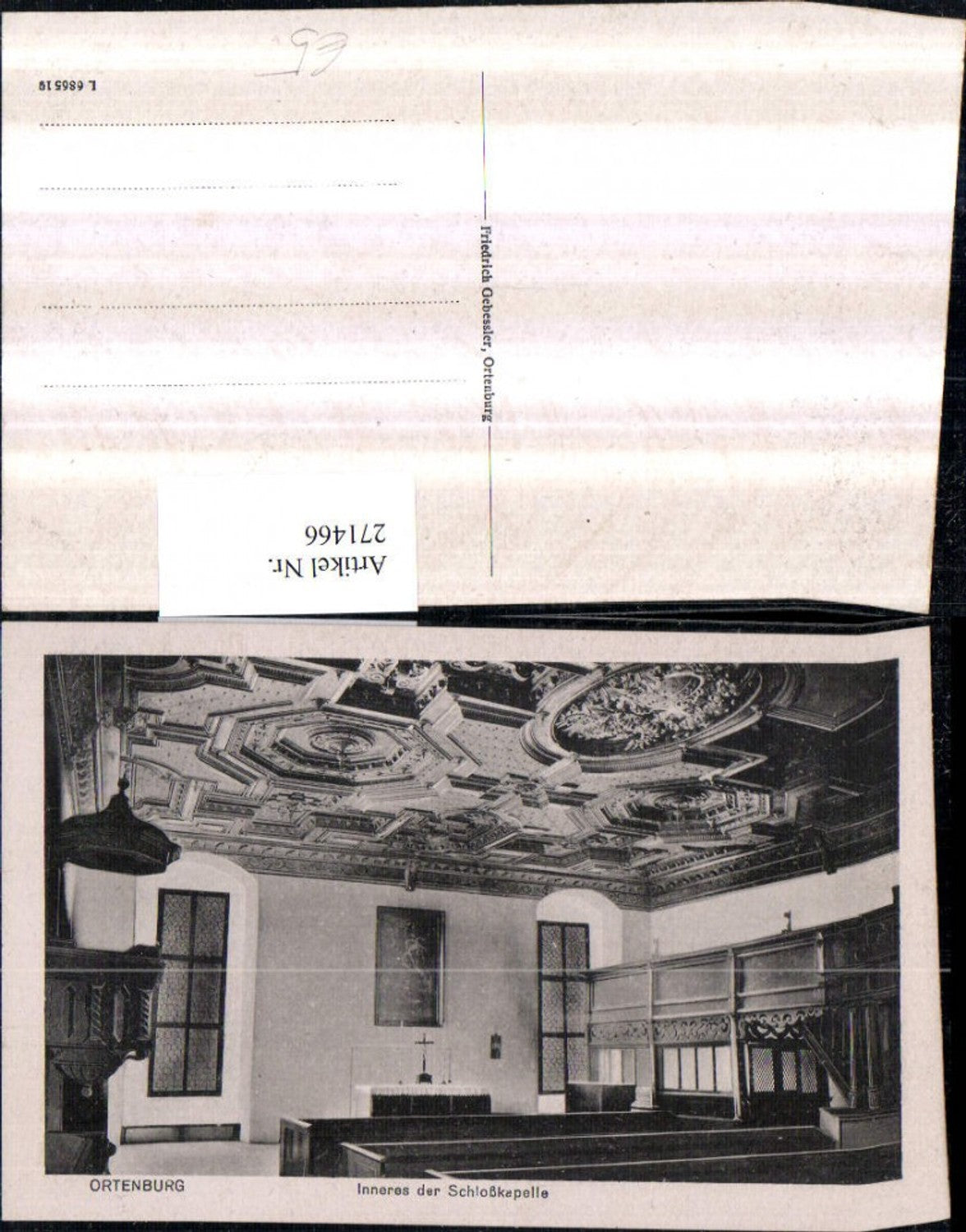 271466,Ortenburg Innenansicht der Schlosskapelle
