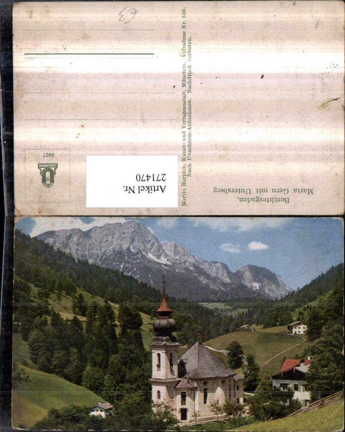 271470,Berchtesgaden Maria Gern Kirche m. Untersberg Bergkulisse