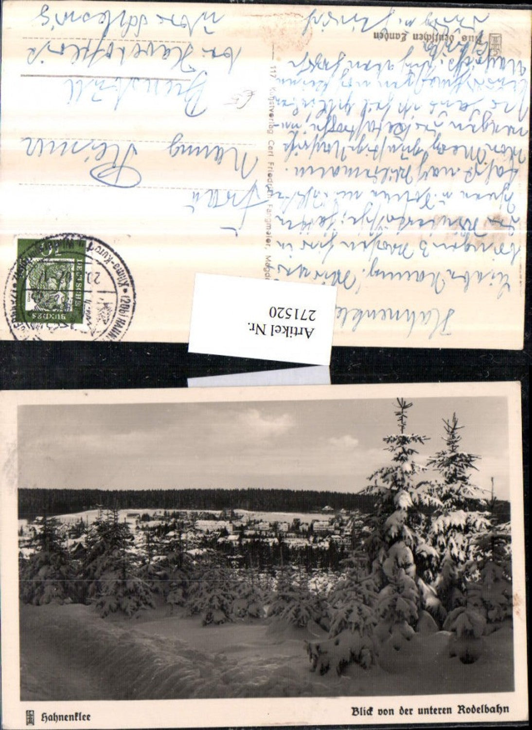 271520,Hahnenklee Teilansicht Blick von d. Unteren Rodelbahn Winterbild