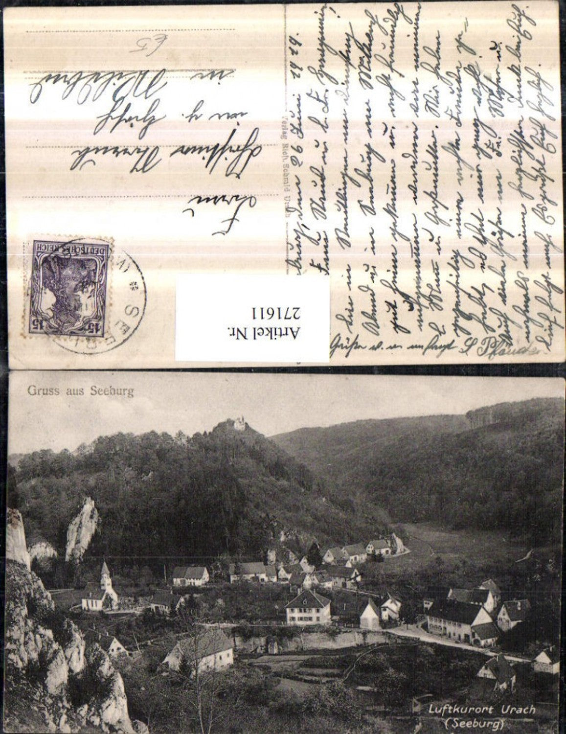 271611,Gruß aus Seeburg Urach Totale