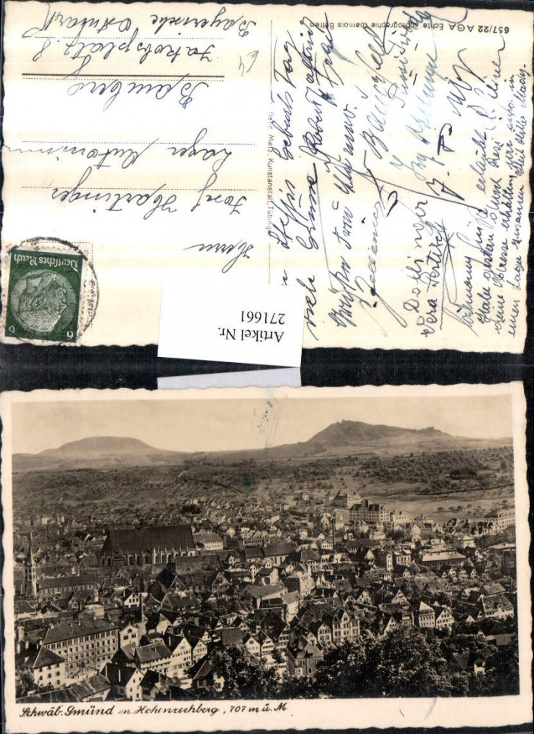 271661,Schwäbisch Gmünd Totale m. Hohenrechberg