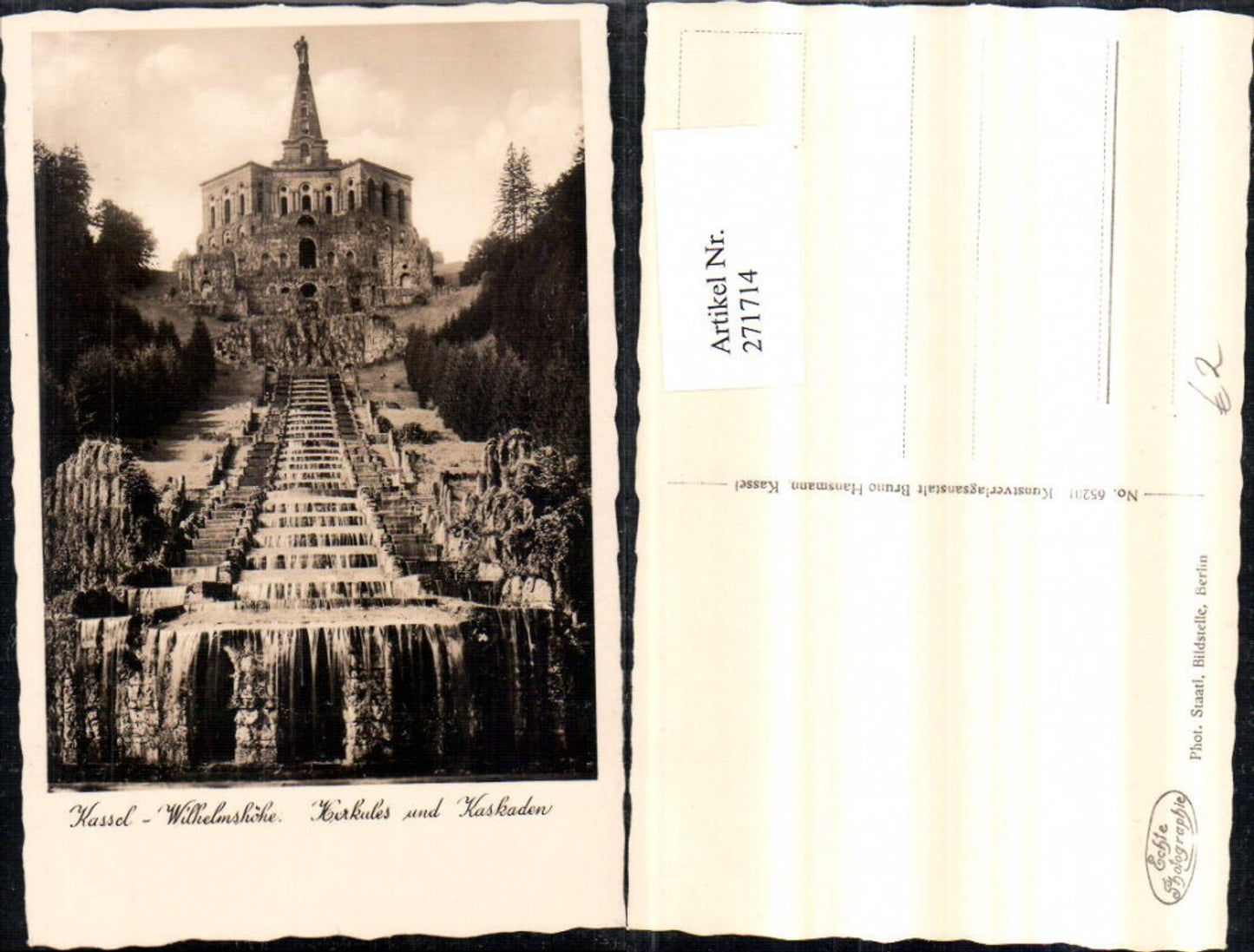 271714,Kassel Wilhelmshöhe Herkules u. Kaskaden Wasserfall