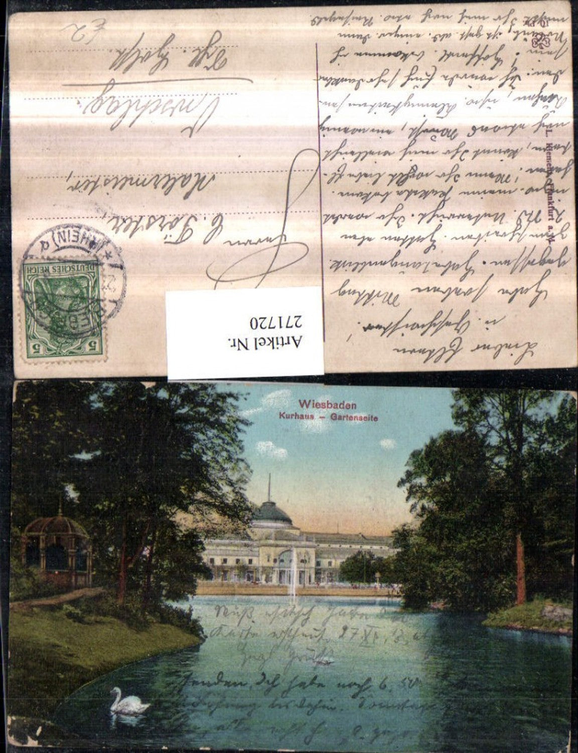 271720,Wiesbaden Kurhaus Gartenseite