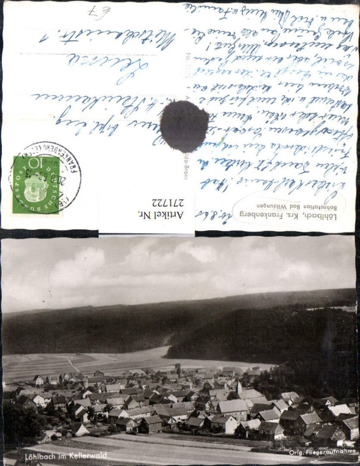 271722,Löhlbach im Kellerwald Totale Fliegeraufnahme