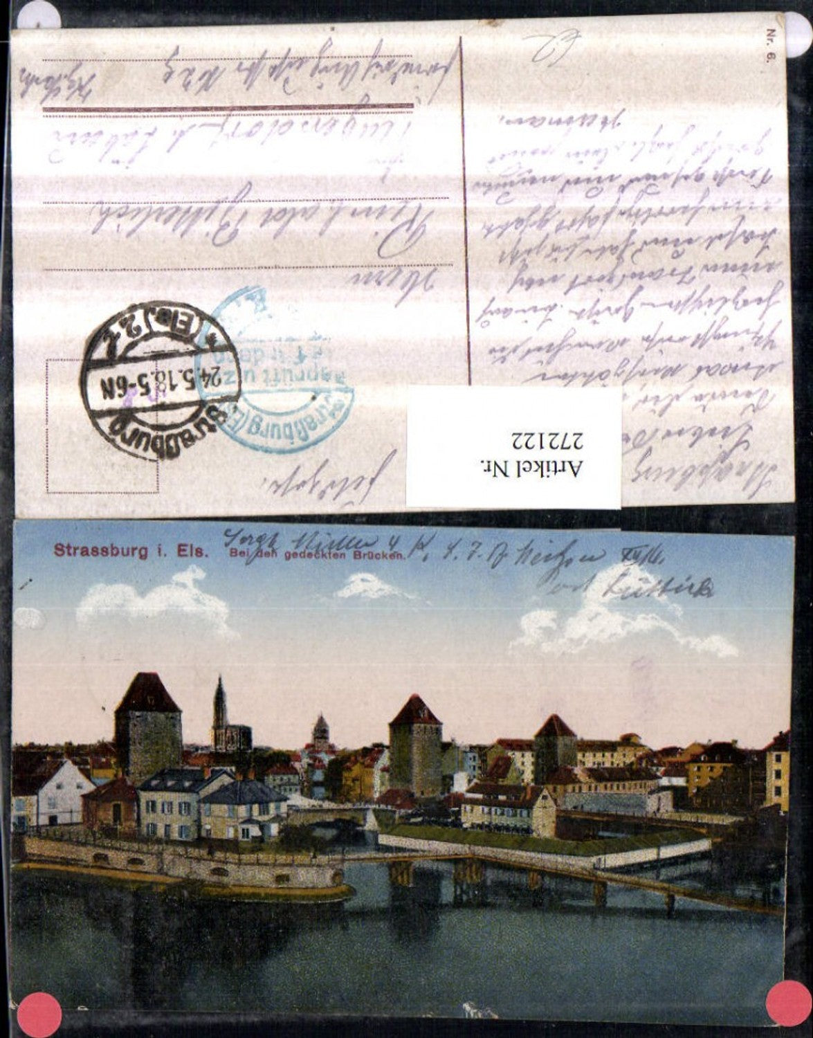 272122,Frankreich Strassburg Straßburg Elsass Teilansicht Bei den gedeckten Brücken