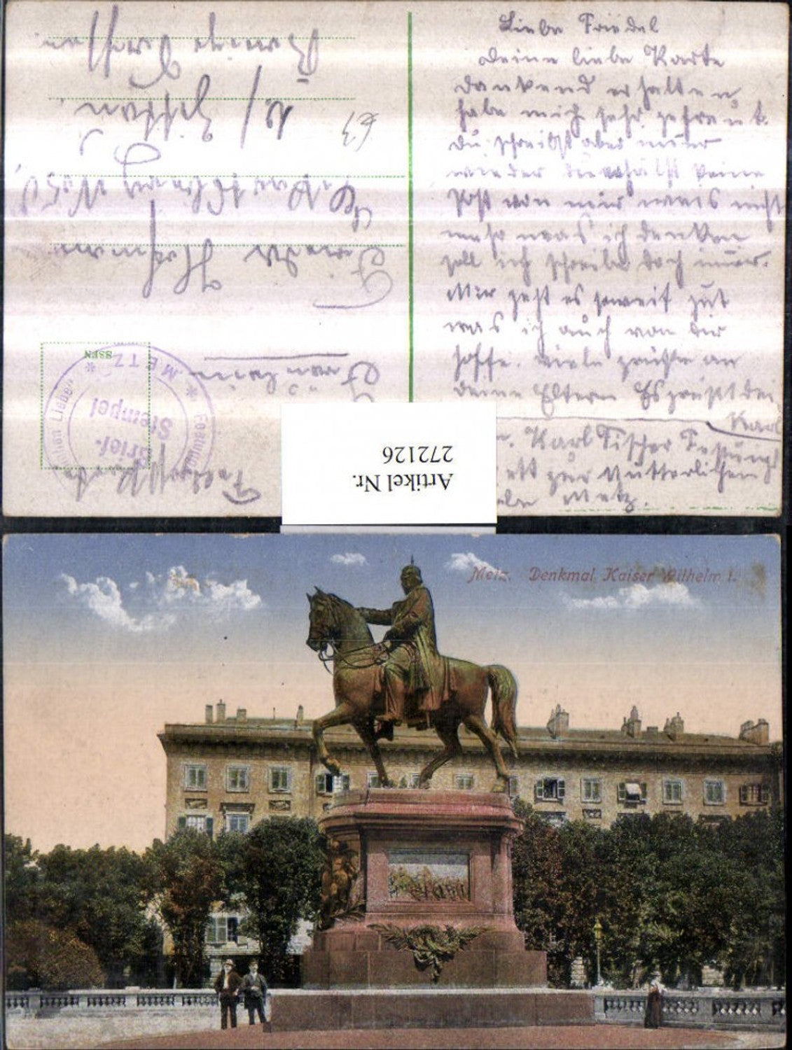 272126,Frankreich Metz Denkmal Kaiser Wilhelm 1