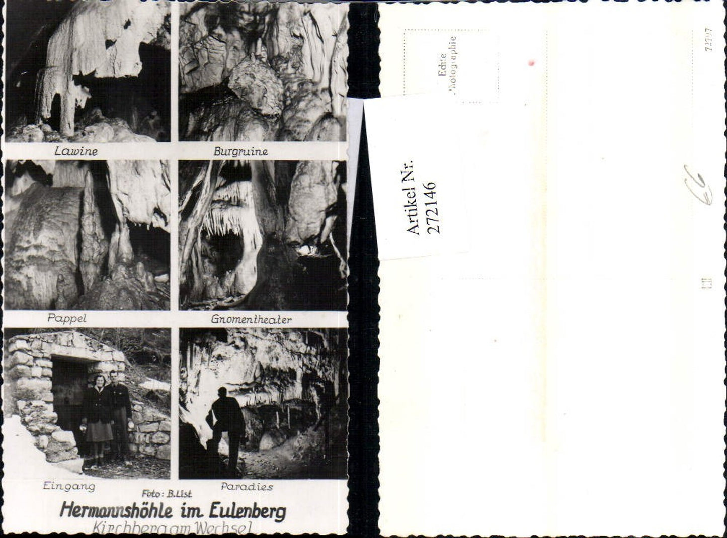 272146,Hermannshöhle im Eulenberg b. Kirchberg am Wechsel Lawine Burgruine Pappel Eingang Mehrbildkarte