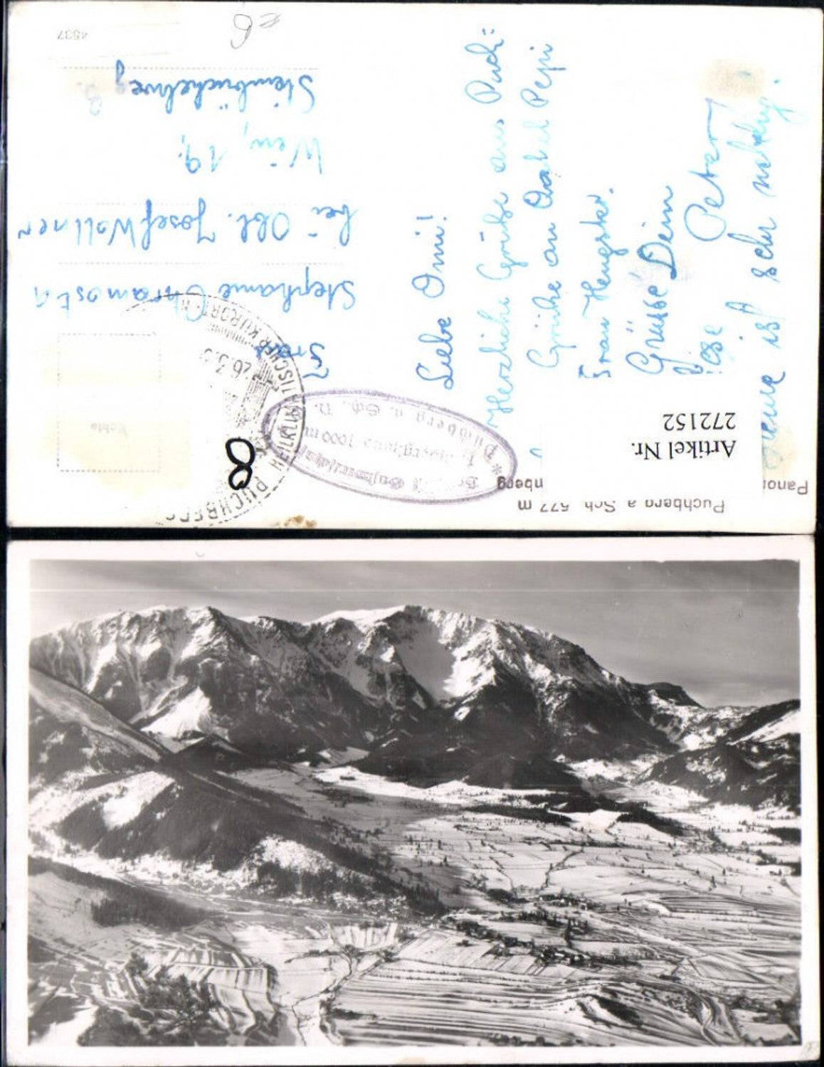 272152,Puchberg am Schneeberg Totale Bergkulisse Winterbild
