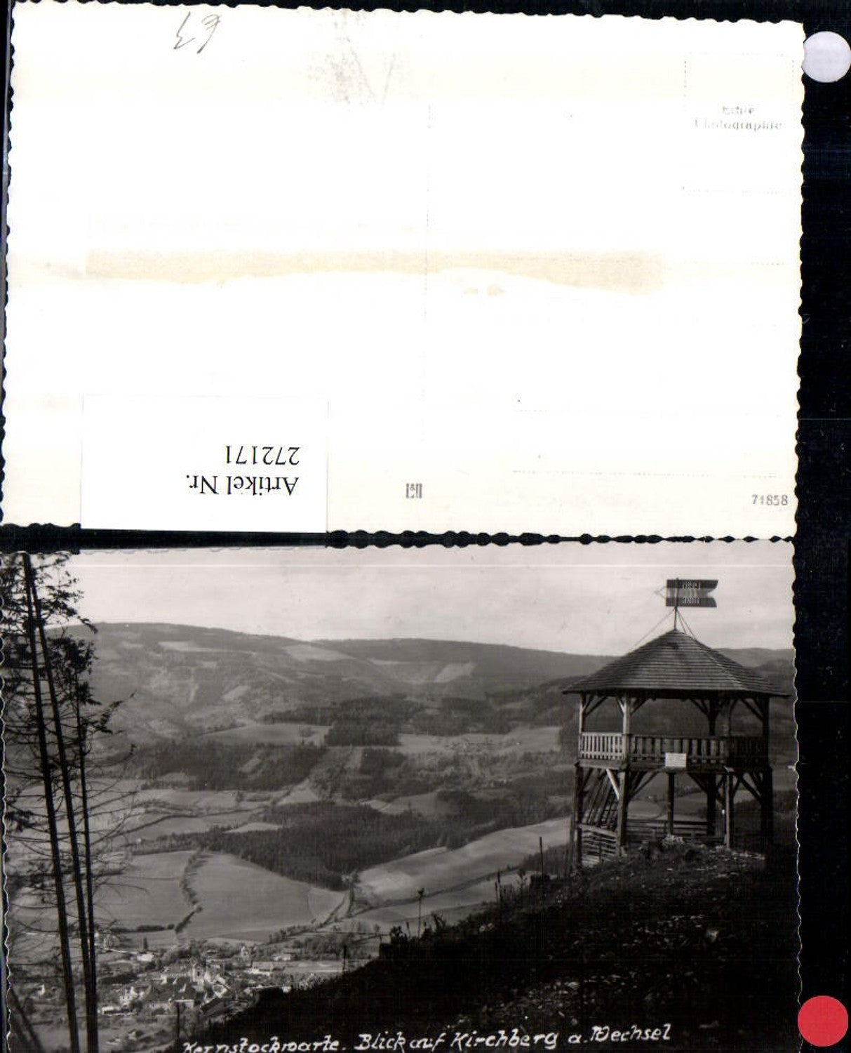 272171,Kernstockwarte Blick auf Kirchberg am Wechsel Totale