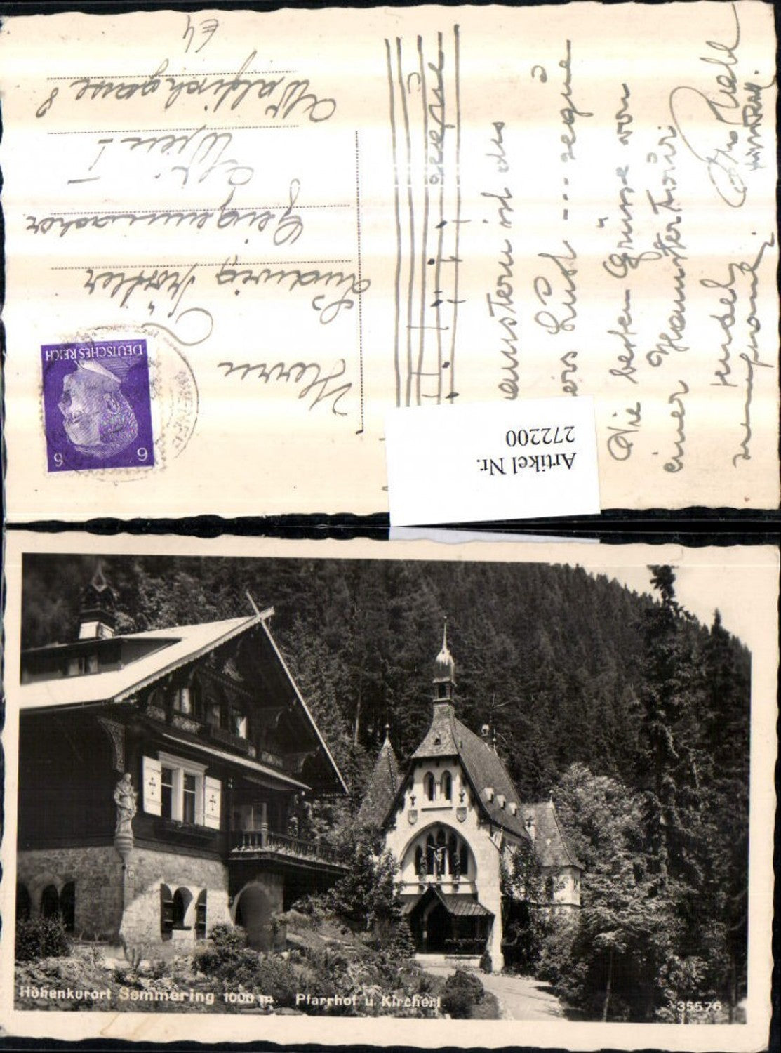 272200,Semmering Pfarrhof u. Kircherl Kirche
