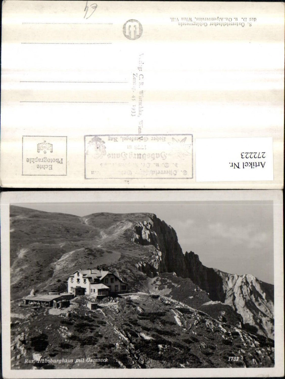 272223,Rax Habsburghaus m. Gamseck Bergkulisse b. Reichenau