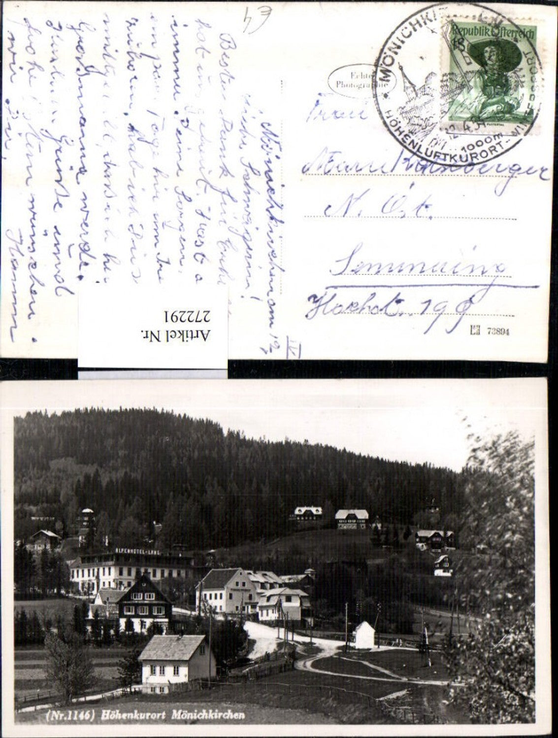 272291,Mönichkirchen Teilansicht Alpenhotel Lang