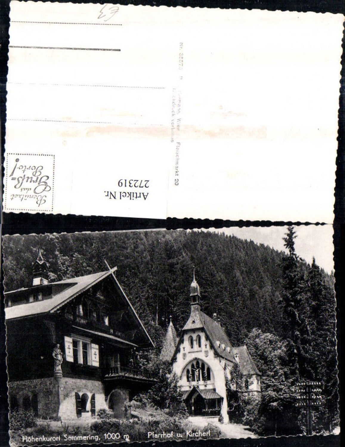 272319,Semmering Pfarrhof u. Kircherl Kirche