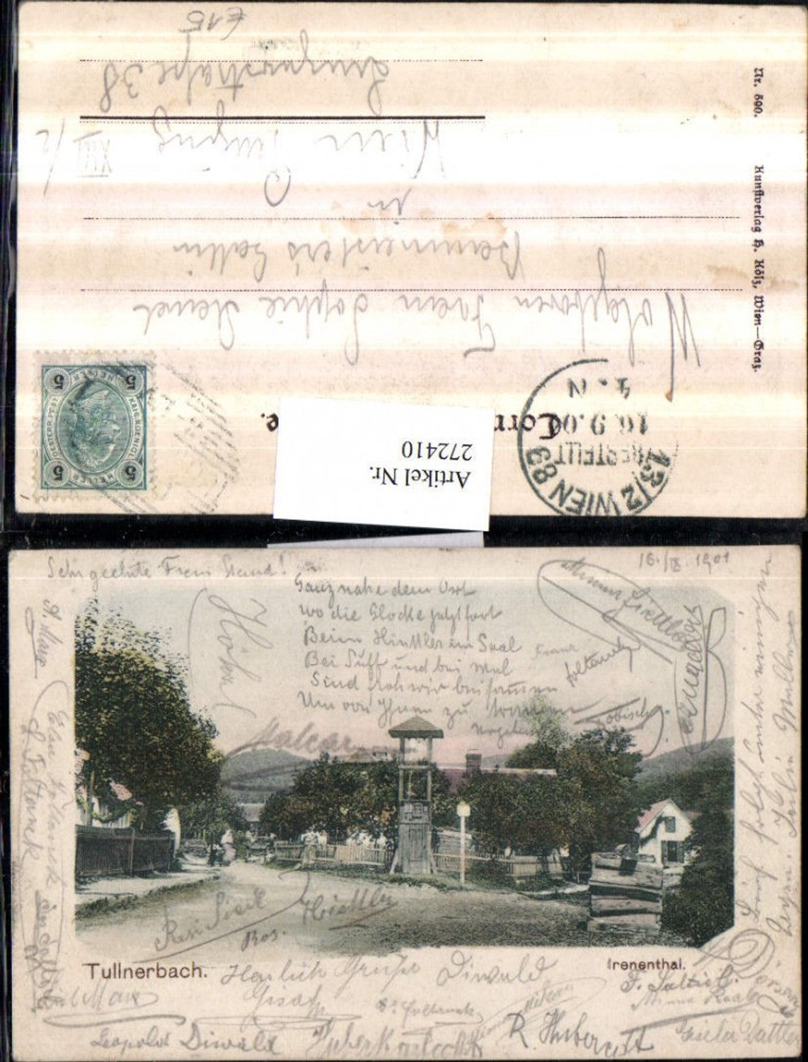272410,Tullnerbach im Irenenthal Straßenansicht