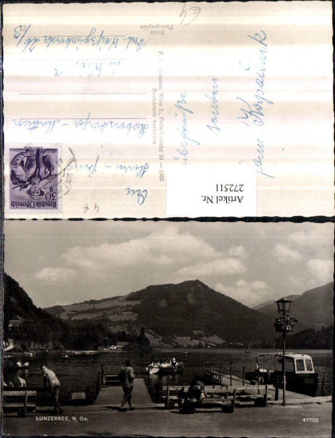 272511,Lunzersee See b. Lunz Stege Motorboot Boot Neptun