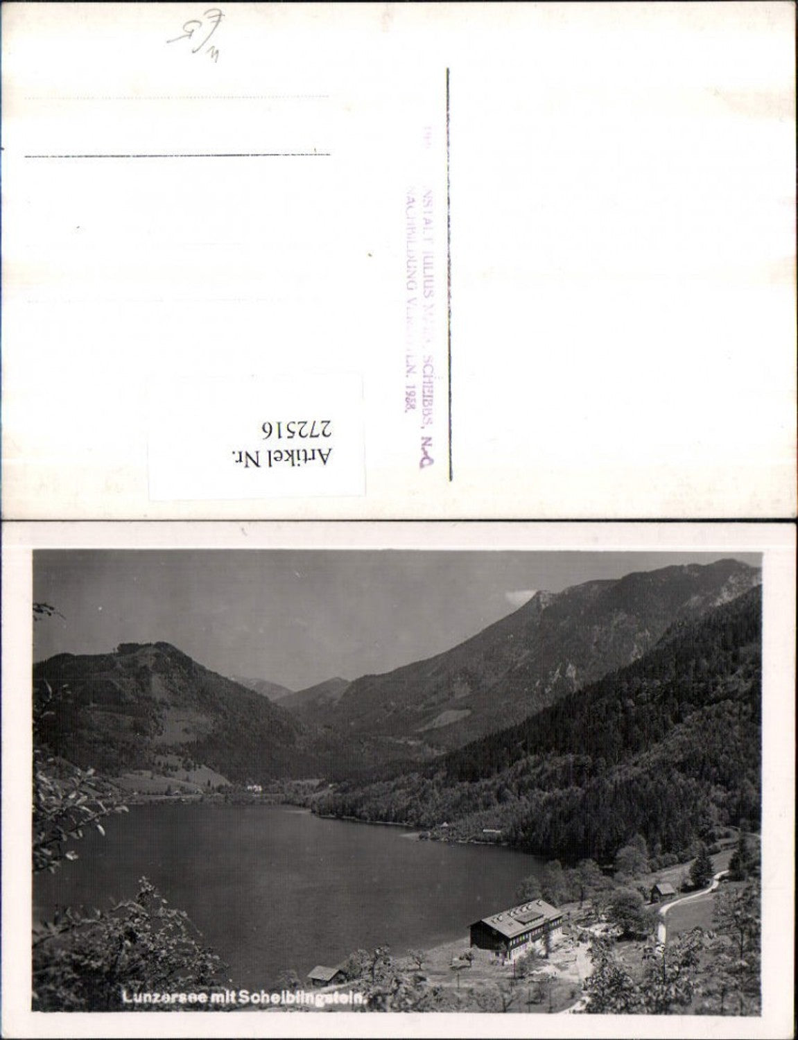272516,Lunzersee See b. Lunz m. Scheiblingstein Bergkulisse